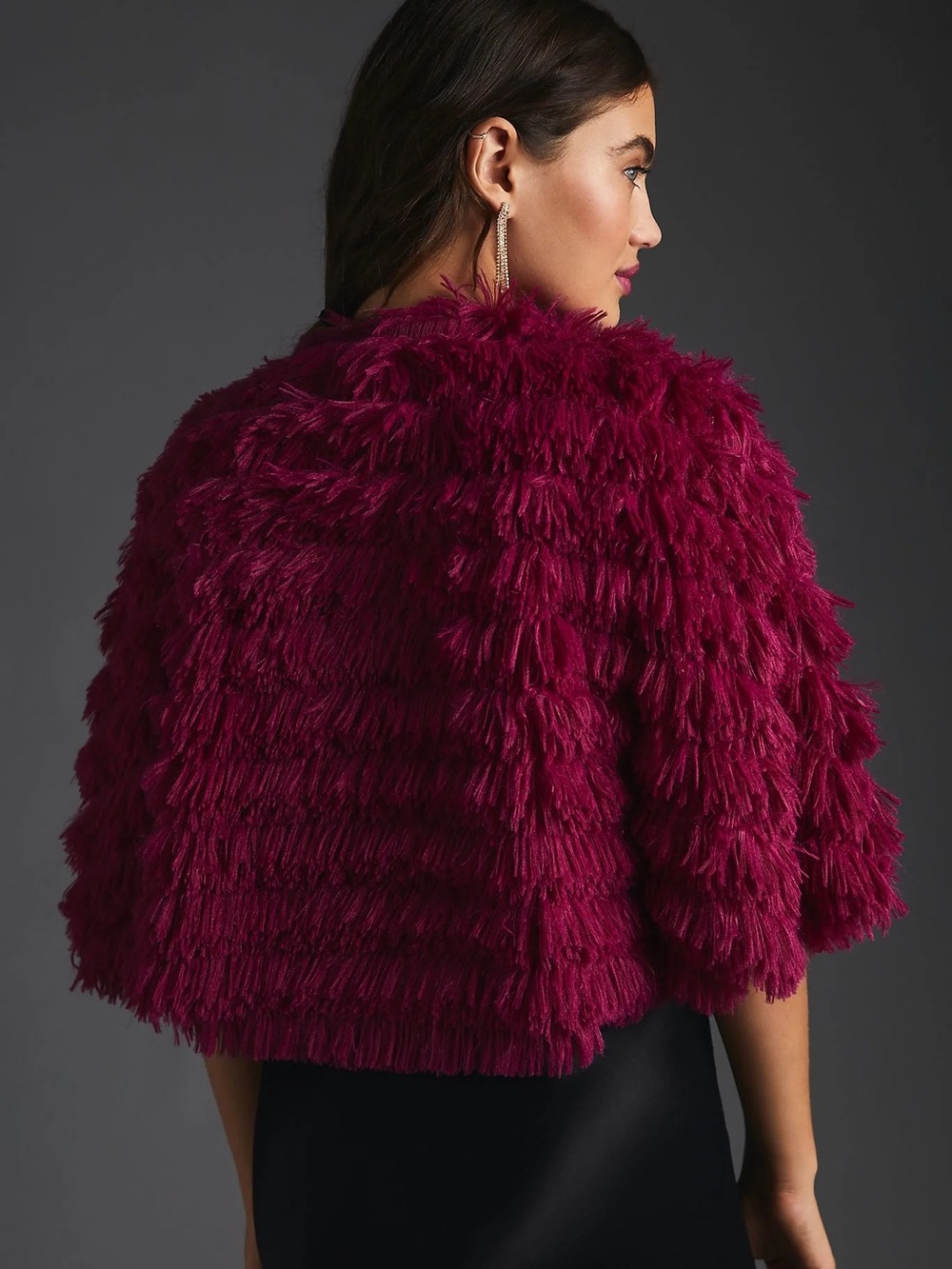 Bu Anthropologie Faux Fur Cape - Picture 3 of 4